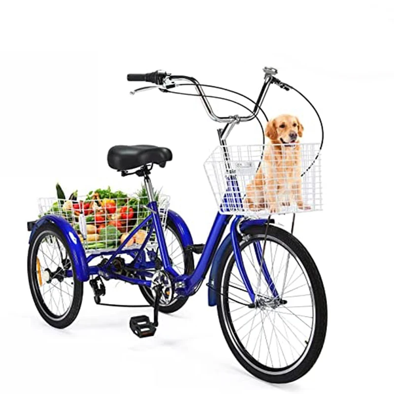 

Non-electric tricycle, human travel tricycle, adult shopping bicycle, variable speed