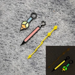 Watch Hands Set Coloured Watch Needle with Luminous Pointers for NH35/NH36/4R/7S Movement Watch Repair Accessories Replacement