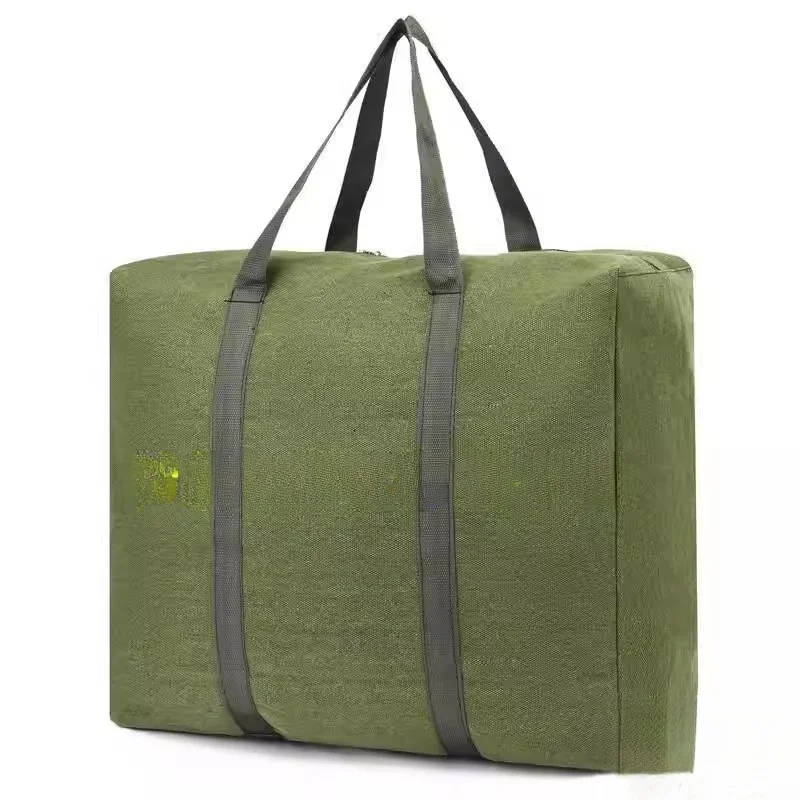 

Large Capacity Canvas Moving Bag Handheld Thickened Packing Bag for Quilt Storage Triangular Shape Luxury Style Child Suitable