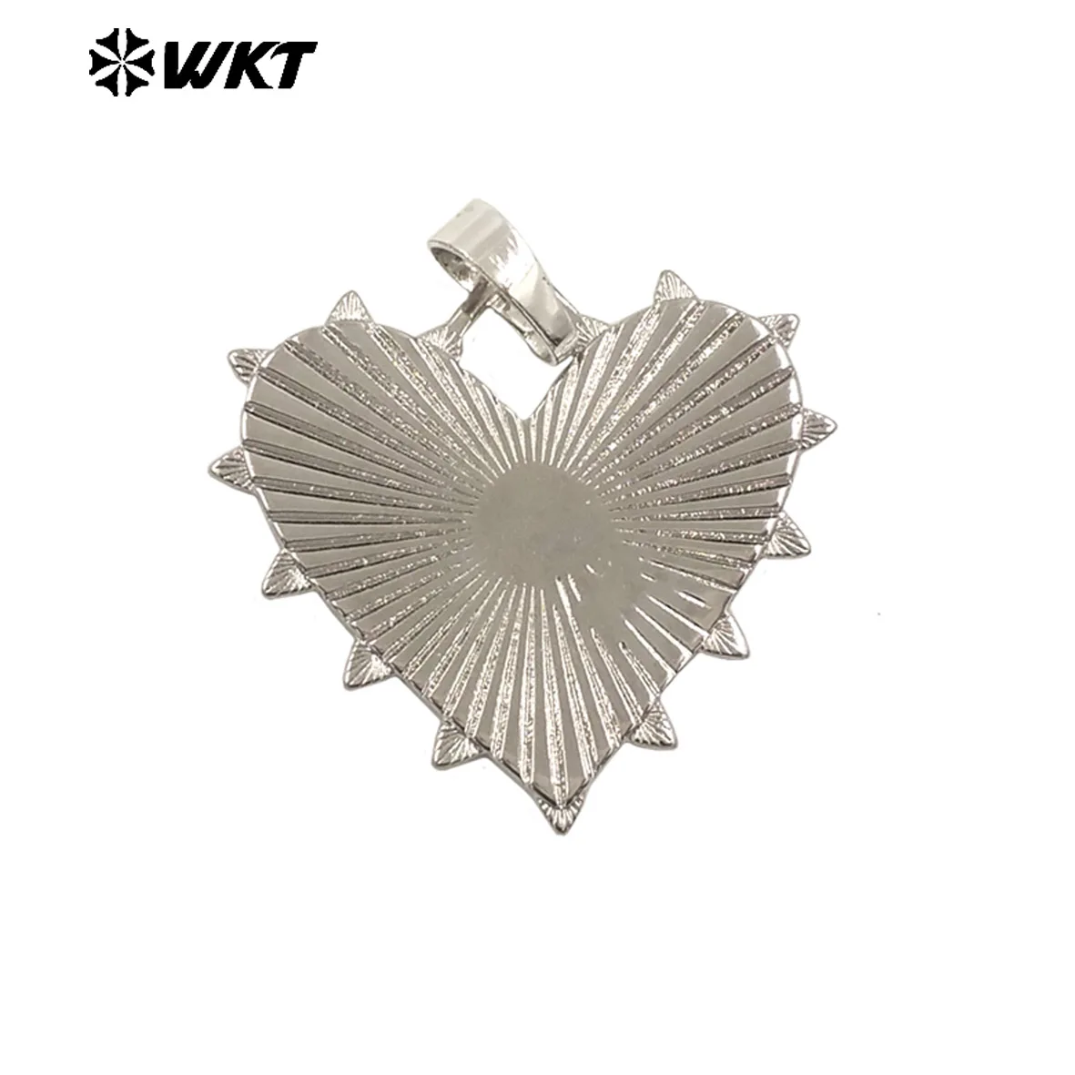 

WT-P1996 Ярко специальный плоский и зернистый дизайн в форме сердца, кулон, желтые латунные женские серьги, подвески, оптовая продажа ювелирных изделий, поделки своими руками