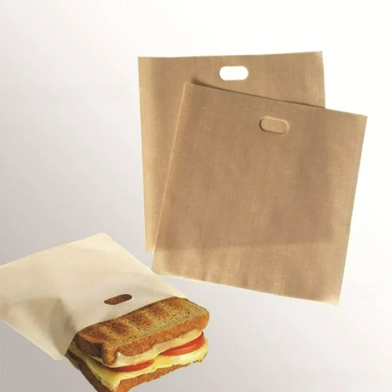 Paquete de 5 bolsas reutilizables para queso a la plancha, bolsa de pan antiadherente de fibra de vidrio para sándwiches, pollo, patatas fritas, panini y tostadas de ajo