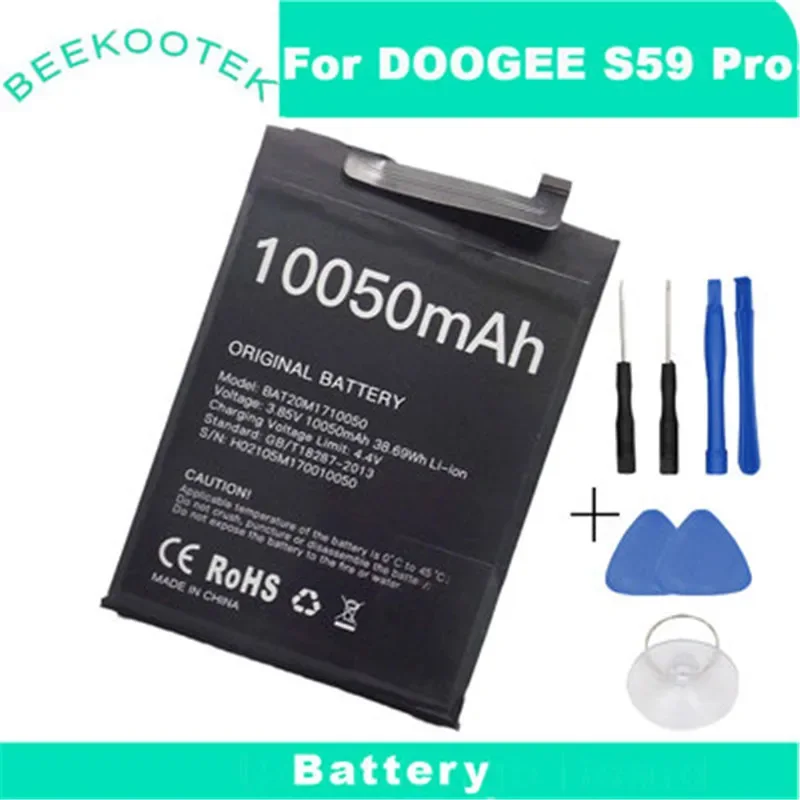 

New production date for DOOGEE S59 pro battery 10500mAh BAT20M1710050 NEW High Quality Battery Replacement + Tracking Number