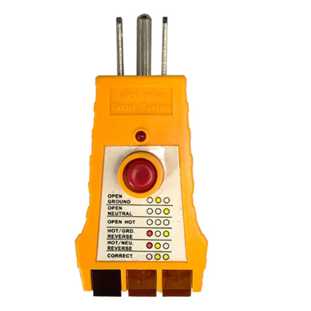For Home Use Electrical Fault Detector AC Receptacle Tester Safety Checking 38*32.14*83mm Comprehensive Wiring Check
