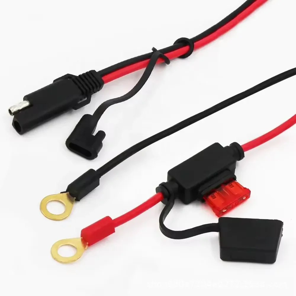 12V Car Battery Charging Source Terminal To SAE 24V Female Pump Plug Truck Modification 12V 24V Charger Cable For Motorcycle