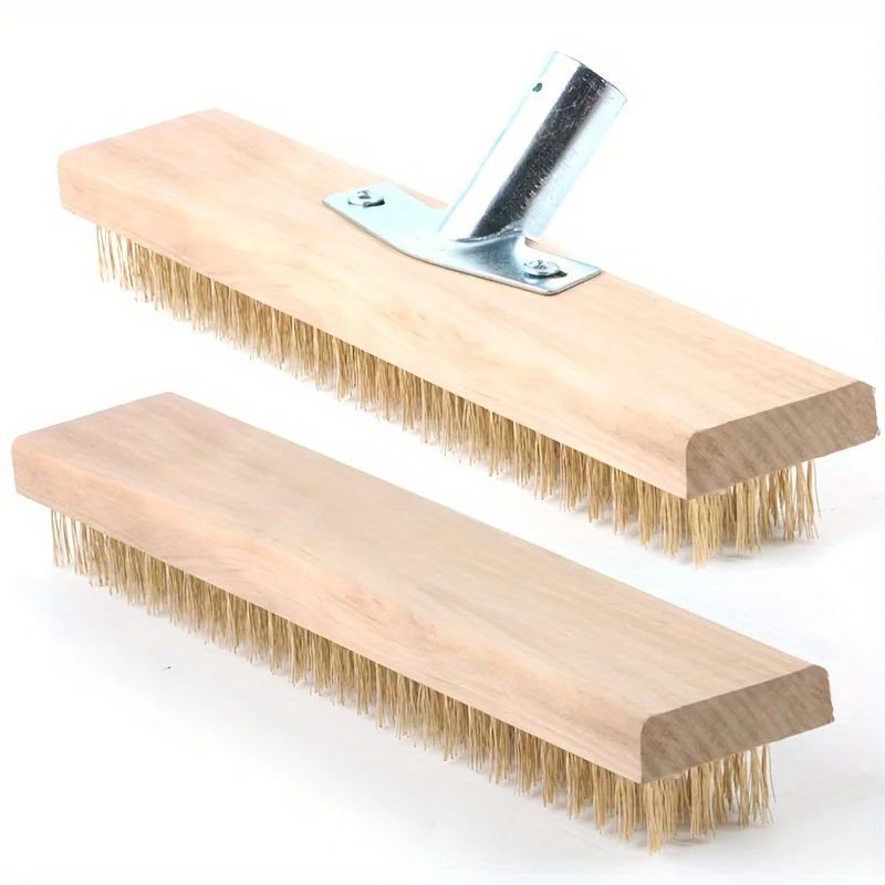 فرشاة أرضية من أسلاك الفولاذ، فرشاة أرضية، فرشاة سلك فولاذي، مناسبة للتنظيف العميق للسجاد والبلاط والحجر والأرضيات الخرسانية.