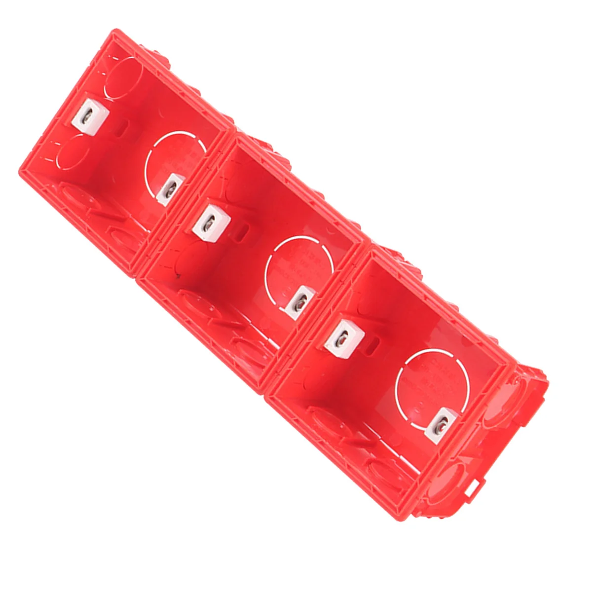 4pcs Concealed Switch Socket Durable Plastic Mount For Home Electrical Installation Red Wiring Box Concealed Box
