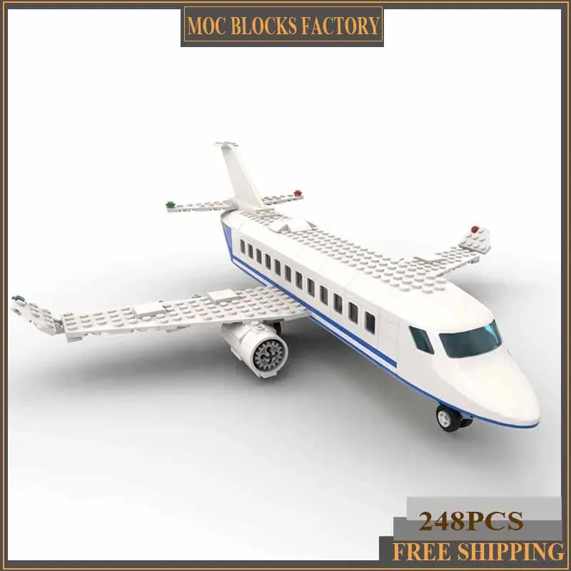 Moc Building Bricks Passenger Plane Model Technology Aircraft Modular Blocks Construstion Toy DIY Set Assembly Gift