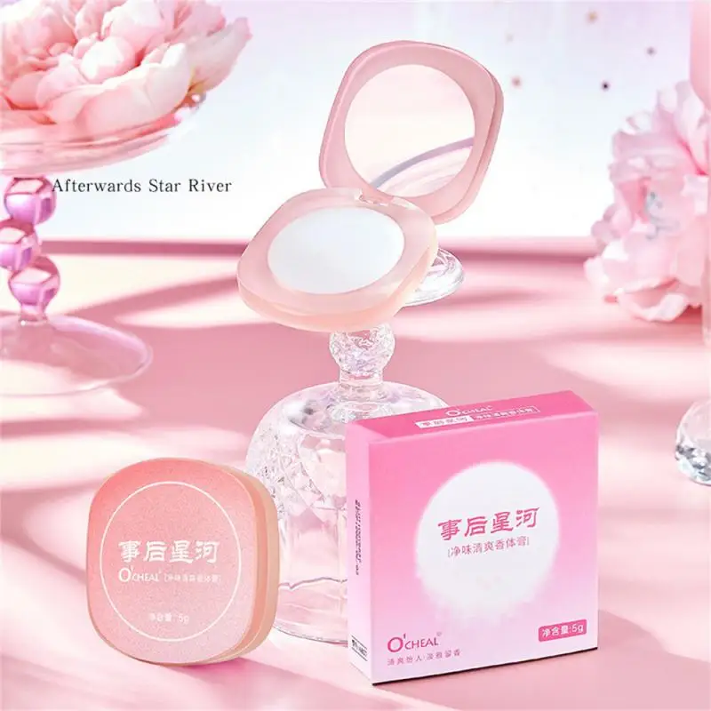 Women Solid Perfume Portable Solid Balm Long-lasting Fragrances Fresh And Elegant Female Solid Perfumes Body Deodorant