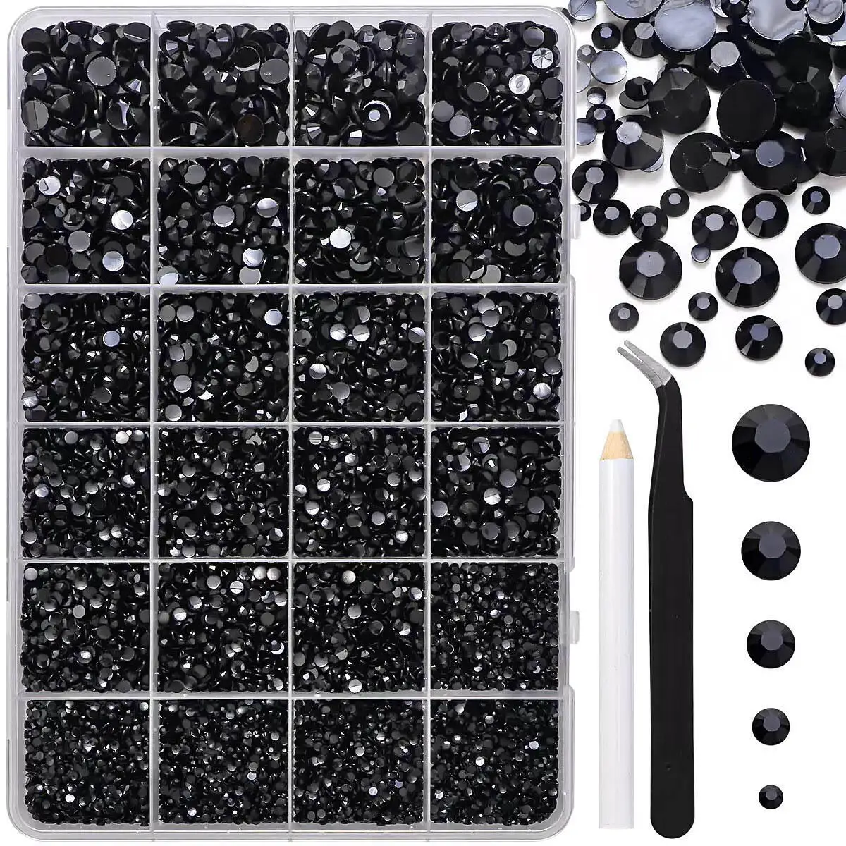 1 boîte de perles multicolores en résine à fond plat, décoration Nail Art, strass colorés, breloques pour ongles, pièces de manucure polyvalentes à faire soi-même