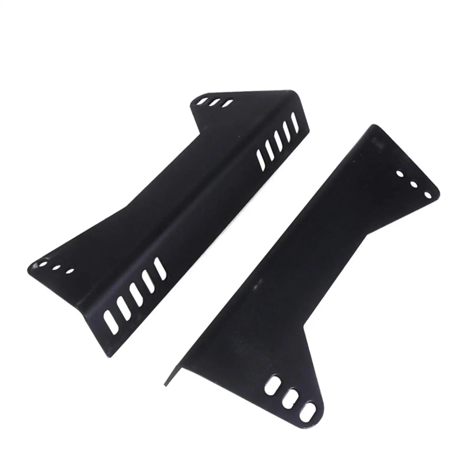 2 Pieces Generic Race Bucket Seat Mounting Brackets Black Spare Parts Accessories Sturdy Attachment Replace Universal Metal