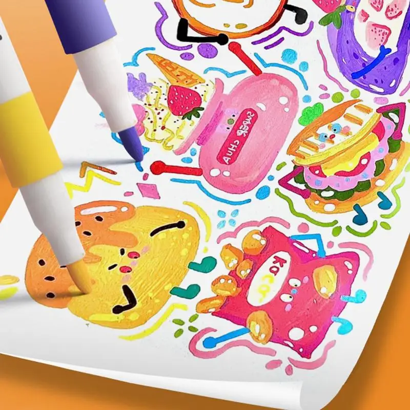 어린이용 원단 마커 파인 팁 펜, 공예 미술 용품, 빠른 건조 방수 컬러 펜, 돌 나무 캘리그라피 캔버스