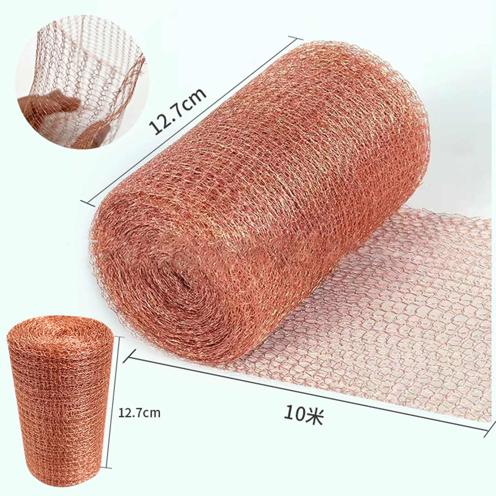 3/6/12M Snail Copper Wire Insect Net Signal Shielding Net Easy To Cut Copper Wire Net Insect And Rat Net Garden Plugging Gap Net