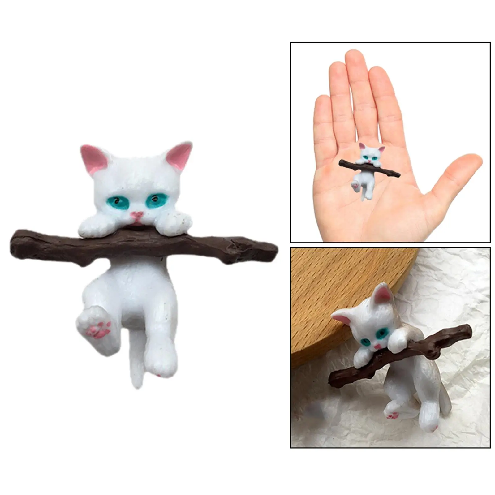 Branch Cat Car Pendant 3D Resin Pendant Interior Decor for Women Girls Car