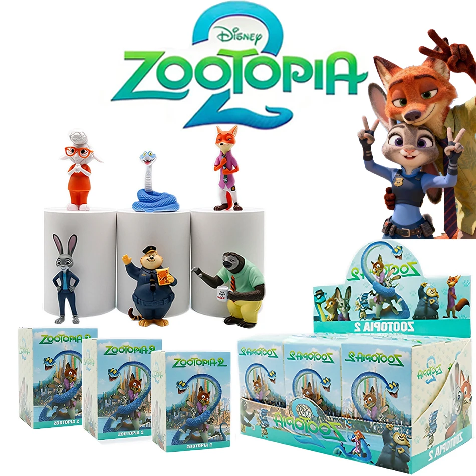 

Товары из фильма Disney Crazy Zootopia Judy & Nick, слепая коробка с героями мультфильмов для вечеринок, модное украшение, коробка-сюрприз, подарочная игрушка
