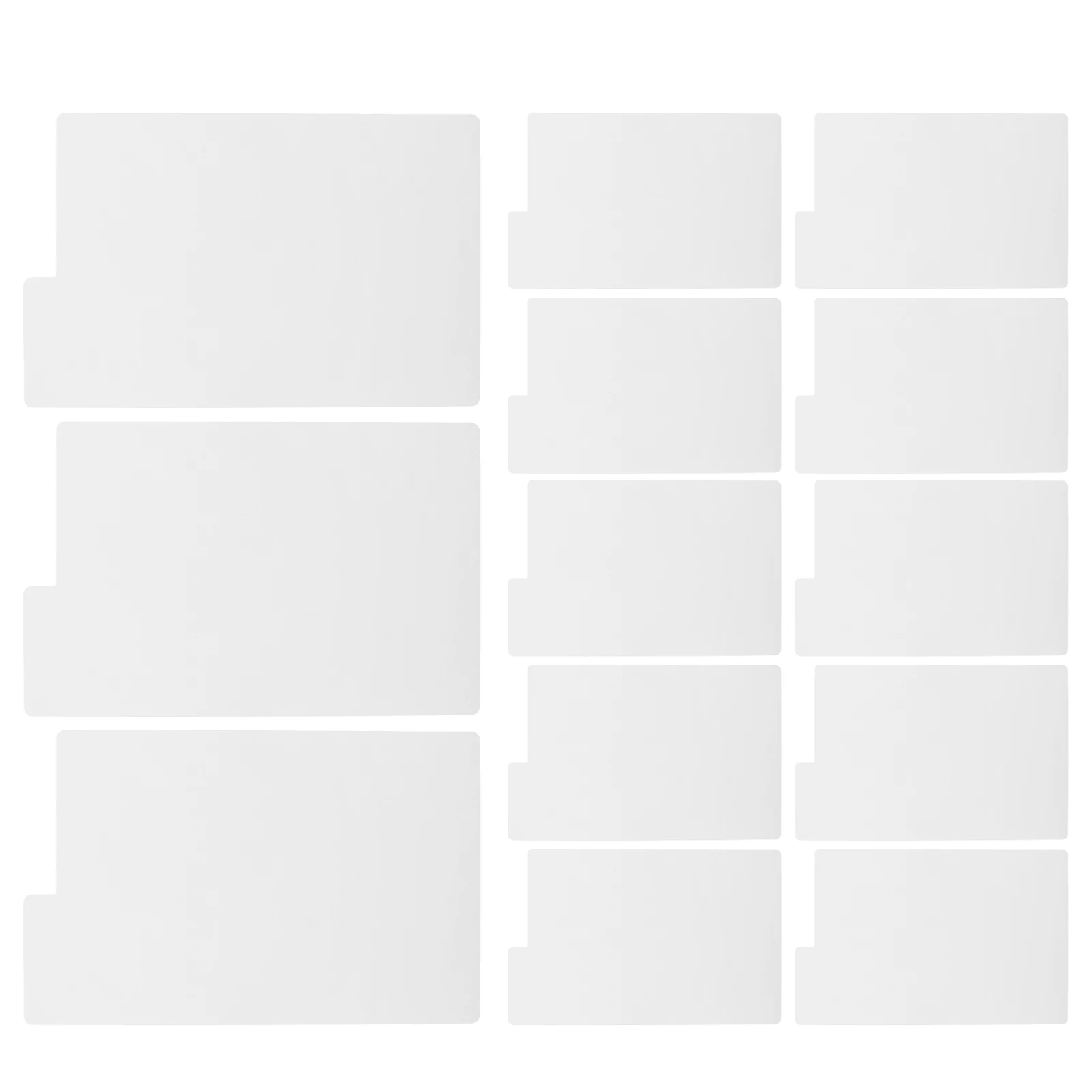 

13 pcs Vinyl Divider Thick Plastic DIY Spacesaving Bookshelf Index Divider Dividers Organizer Longlasting Material