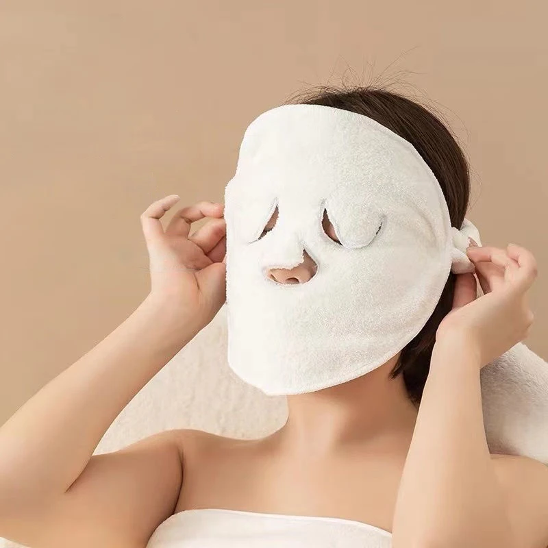 Gezicht-Vormige Handdoek Facial Handdoek Wit Hydraterende En Hydraterende Schoonheidssalon En Koud Warm Kompres Masker Verdikte Gezicht Handdoek