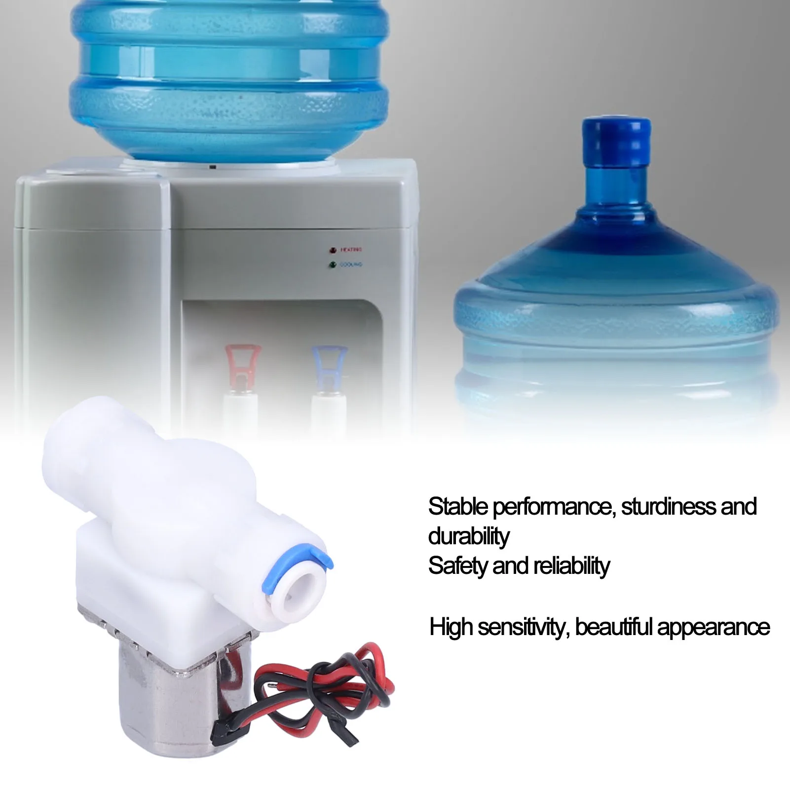 

1/4in Solenoid Valve Drinking Water Quick Connector Bistable Pulse Hydraulic Equipment DC4.5V Hydraulic Equipment Solenoid Valve