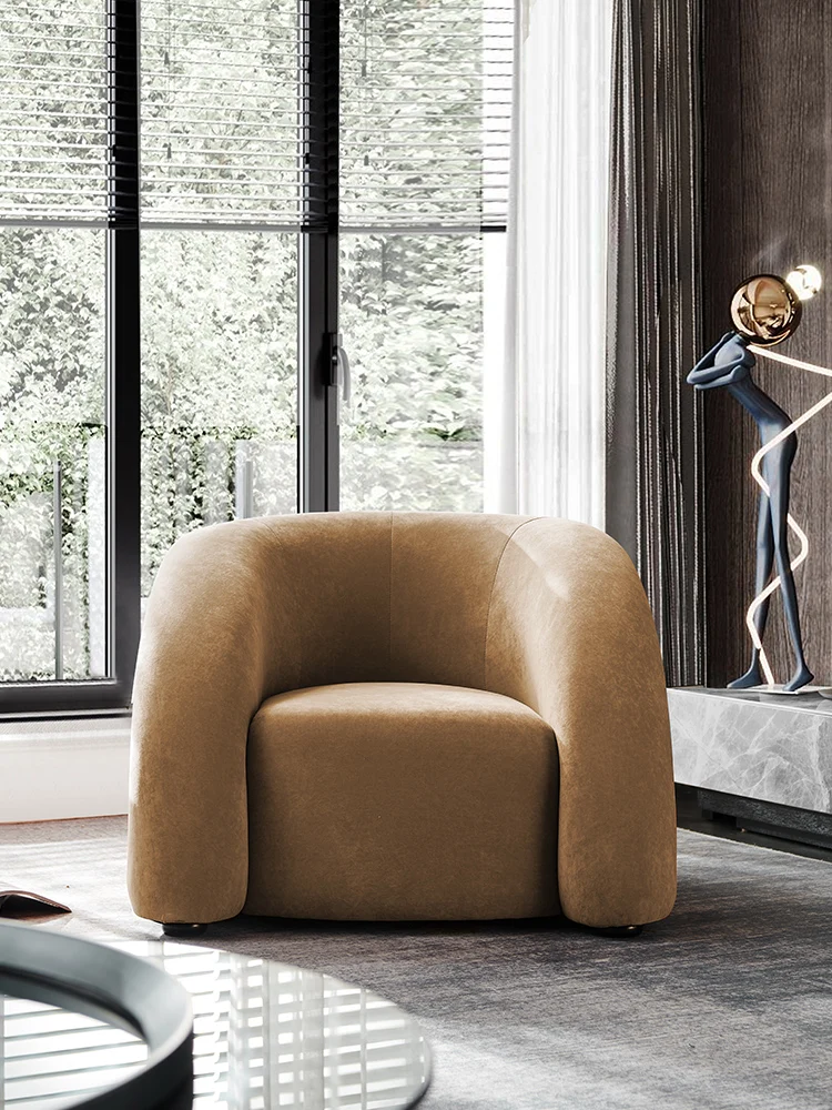 

Роскошный Одноместный стул для отдыха в итальянском стиле, современный простой креативный стул для гостиной, одноместного дивана из фланели, персонализированный стул