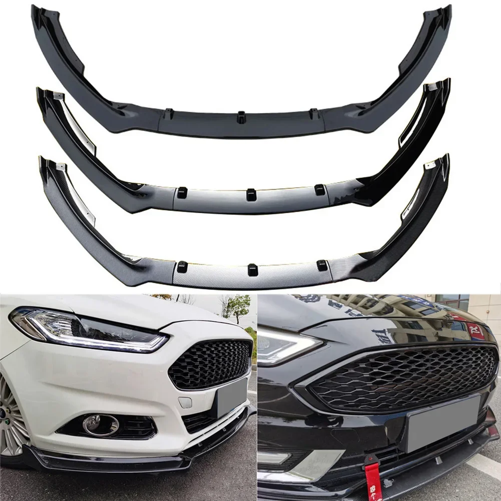 Front Bumper Lip Spoiler Side Lower Splitters Body For Ford Fusion Mondeo 2013-2016 2017-2018 2019-2021