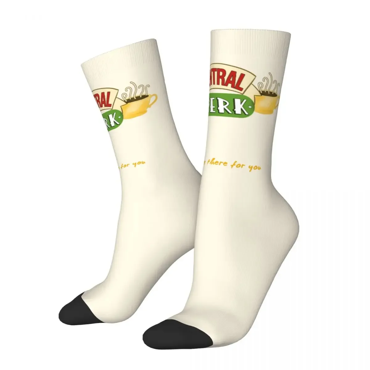 

Central Perk Friends Happy Socks Novelty Classic TV Show Funny Hip Hop Male Middle Tube Socks for Women Men Breathable