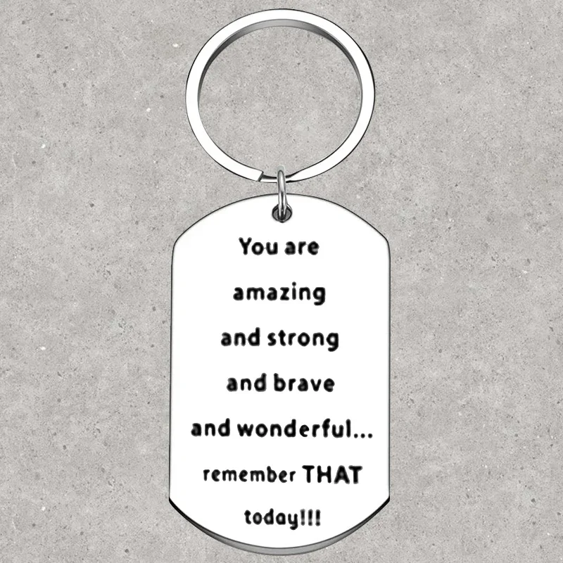 Hot Motivational Keychain Employees Inspirational Quotes Team Gifts Key Rings Friend Teacher, Coworkers Appreciation Gifts