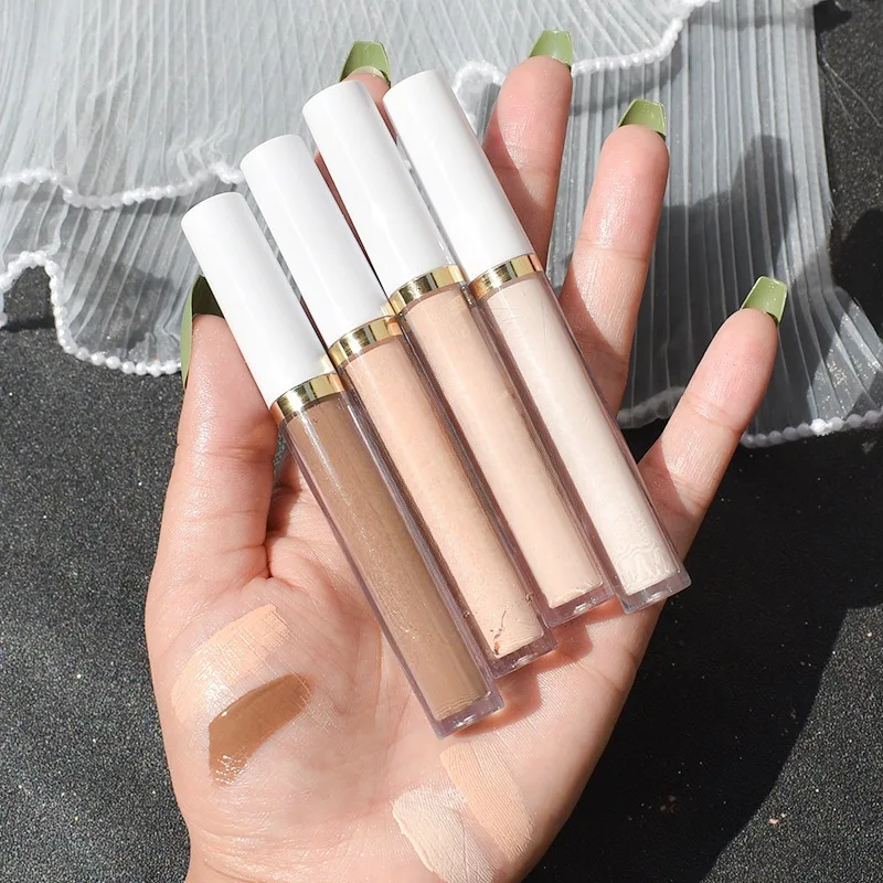 Corretivo líquido de 4 cores para cobrir marcas de acne, olheiras pretas, sardas, hidratante, longa duração, alta cobertura, cosméticos para manchas