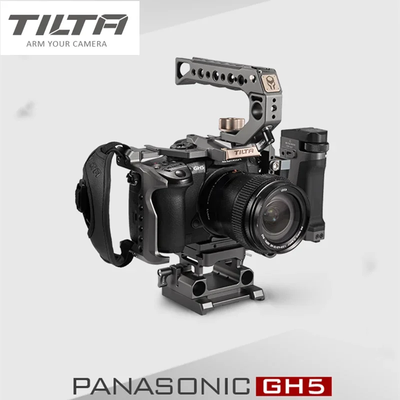 Tilta DSLR Camera Cage FOR Panasonic Lumix GH5 GH5S Kit TA-T37-C-G top handle side focus handle