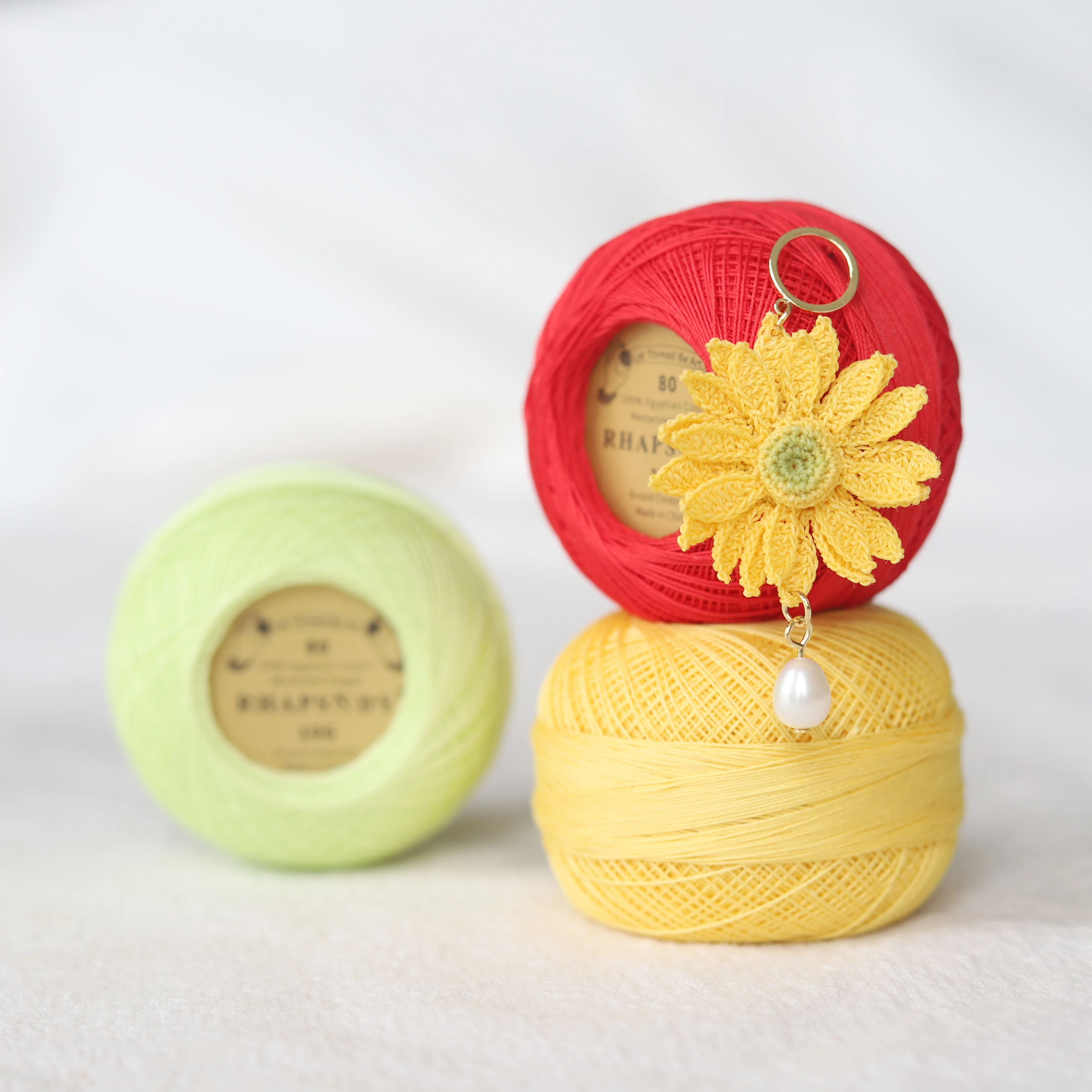 Rhapsody Size 80 Cotton Crochet Thread 100% Egyptian Mercerized Singed 10G Each Ball Tatting Knitting SewNeedlepoint Bobbin Lace