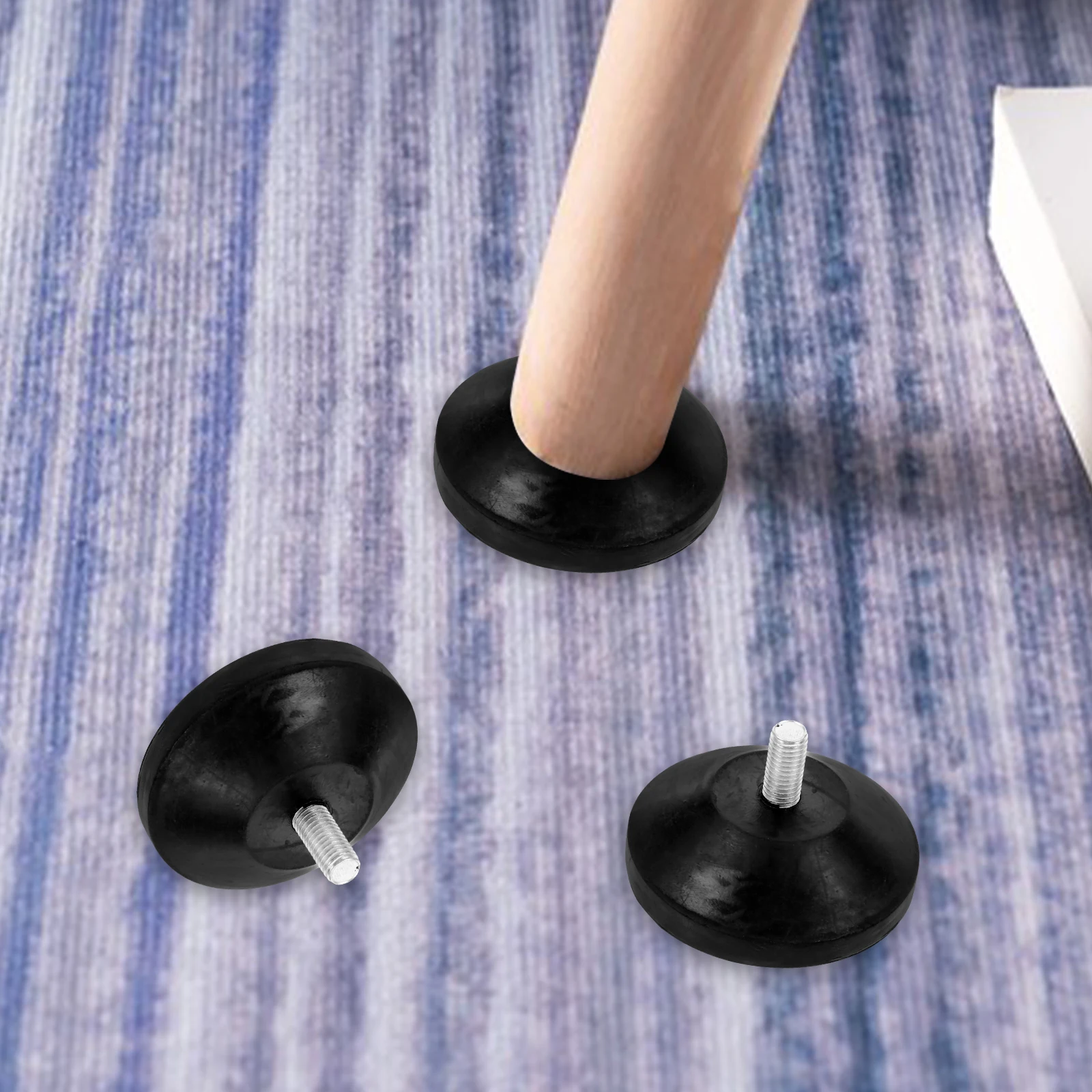 

Adjustable Rubber Feet Shock Absorber Furniture Legs for Table Chair Desk M10x20mm Heavy Duty Non Slip Anti Vibration Floor
