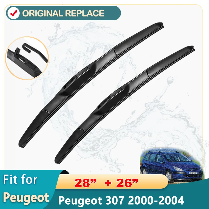 Car Wiper Blade Clean Window Windscreen Windshield Wipers Blades J hook Auto Accessories For Peugeot 307 28