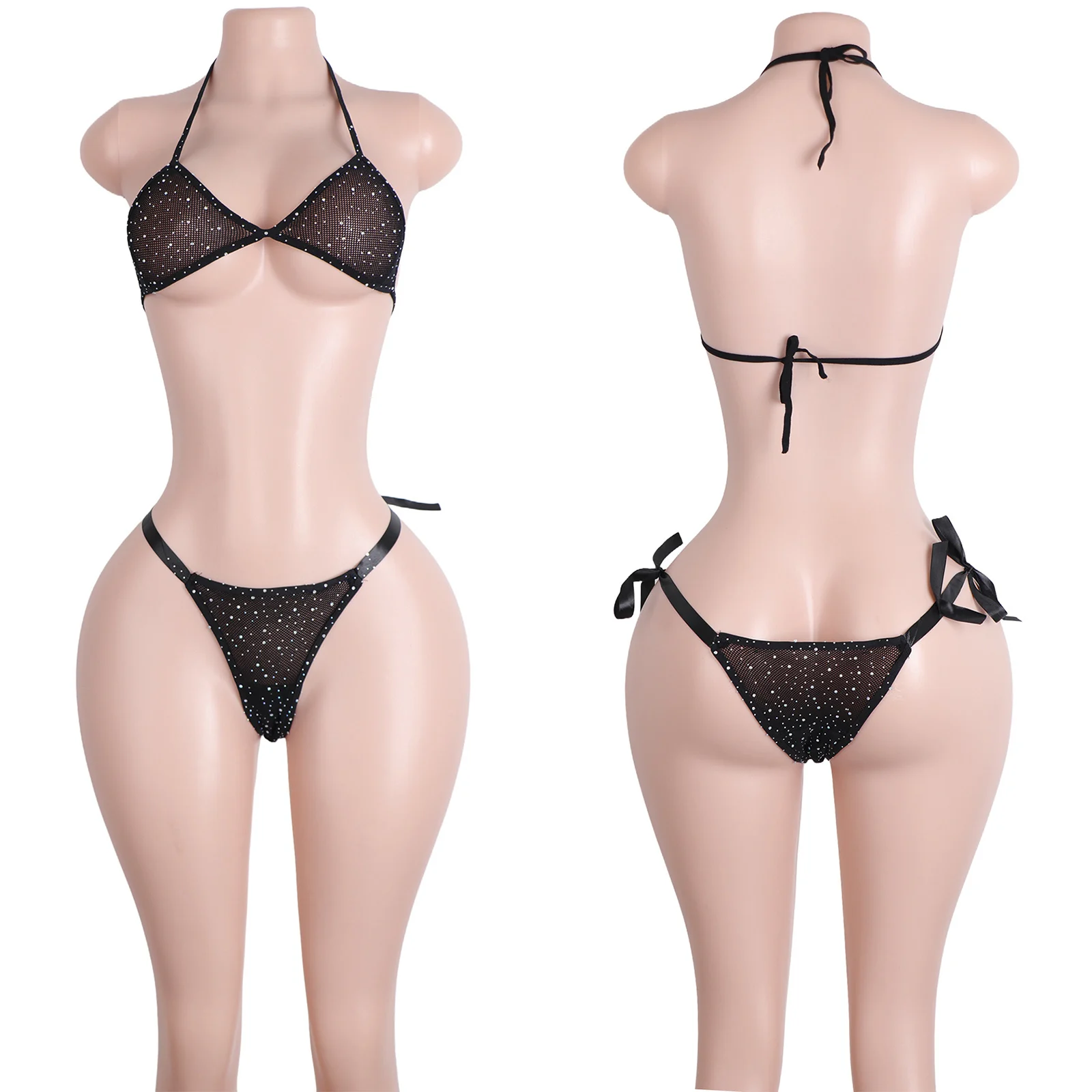 الماس البرازيلي البيكينيات تألق ملابس السباحة الغريبة حجر الراين أعلى قطعتين مجموعات الصيف منتجع ارتداء القطب أداء الرقص وتتسابق