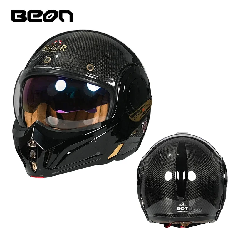 

BEON BR70 Urban Flip Up Motorcycle Helmet Man Full Face Modular Racing Capacete BEON Helmet Casco Moto de Motocicleta