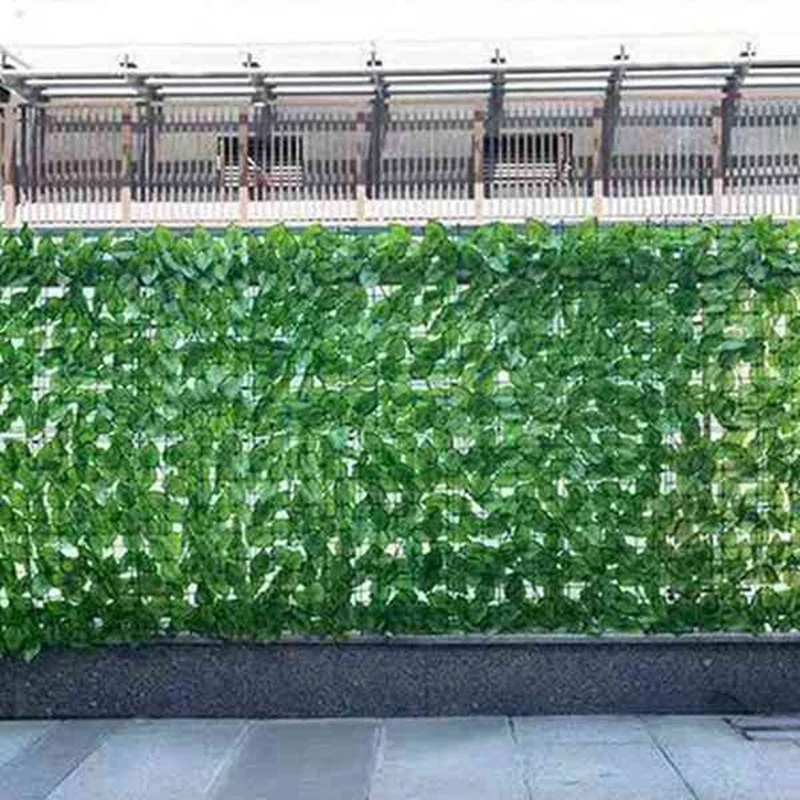 10Pcs Artificial Plant Fence Green Leaf Fence Panels Privacy Fence Screen For Home Garden Yard Decoration