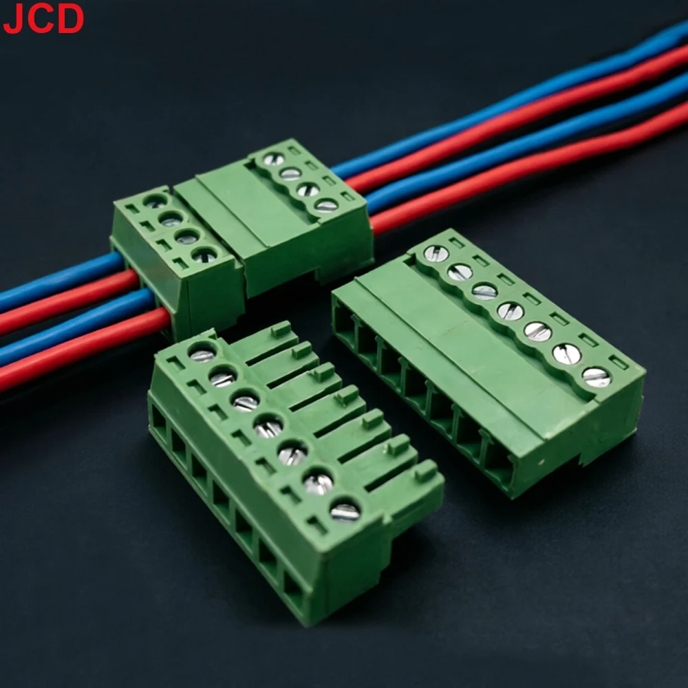 JCD 1Set Steckbarer Klemmenblock-Steckverbinder JM15EDGKM mit 3,81 mm Rastermaß, 2P/3P/4P/5P/6P/8P/9P/10P/12P/16P/24P – Detail 2