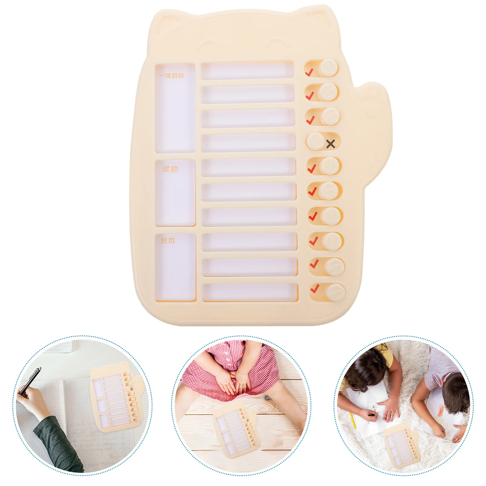 

1 Set Time Management Multi-Functional Chores Chart For Kids Erasable Self-Discipline Tracker Behavior Chart Daily Chore Planner