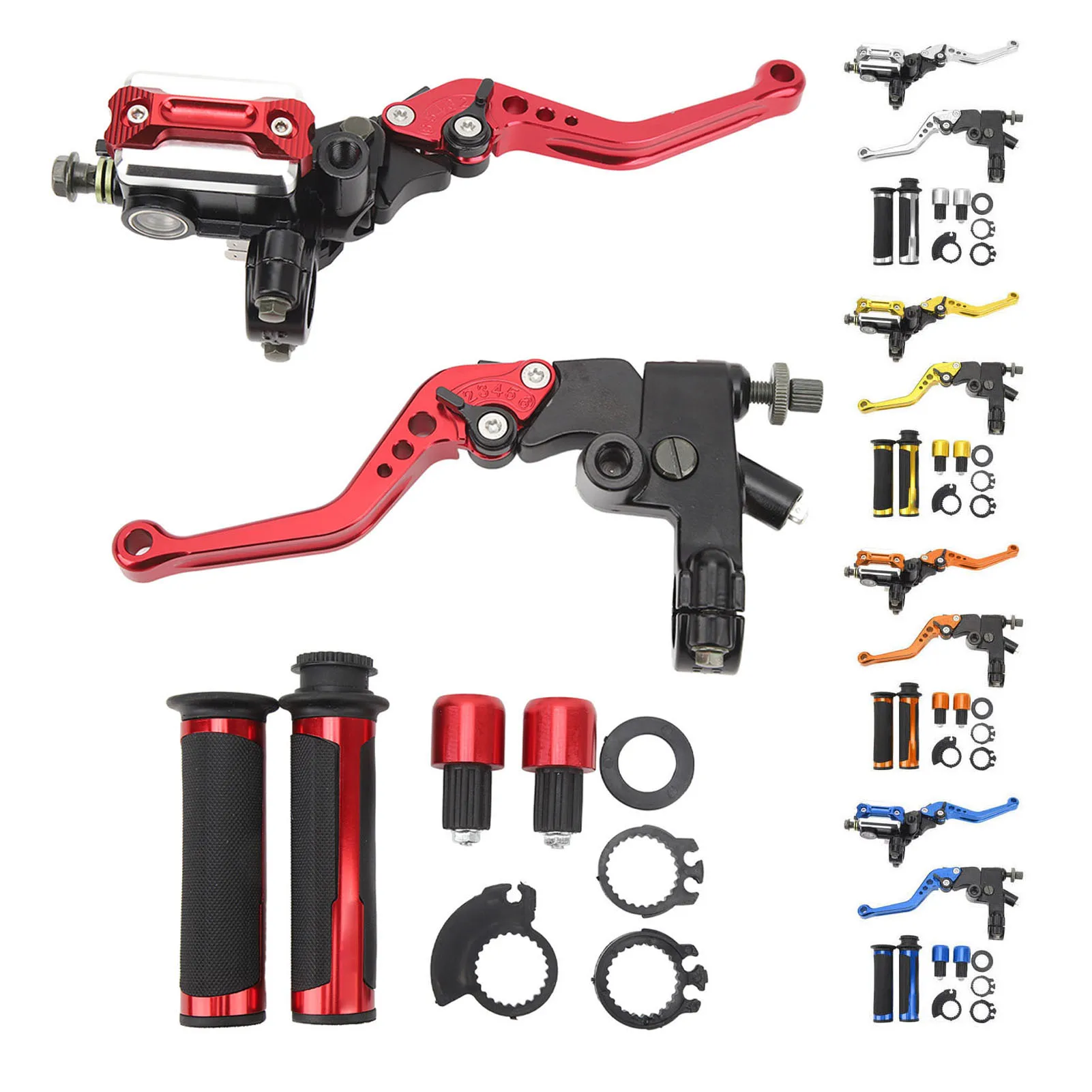 

2Pcs Motorcycle Brake Master Cylinder Lever 22mm Handle Bar Master Cylinder Lever For Scooter Sports Bike Street Bike ATV