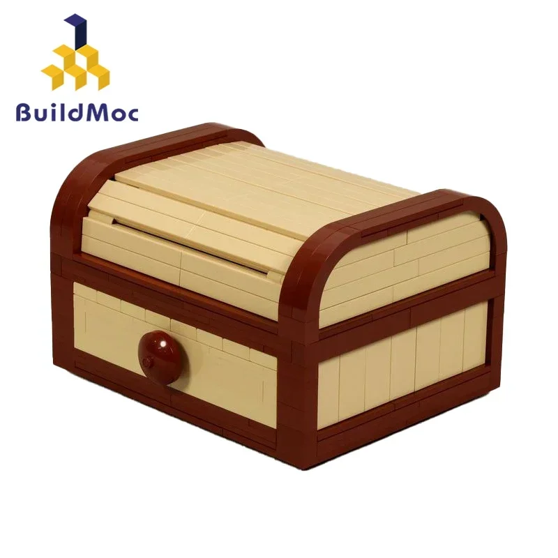 BuildMoc Tambour Box Building Blocks Kit Favorite Storage Box Case Can Be Opened And Closed Bricks Toys Children Birthday Gifts