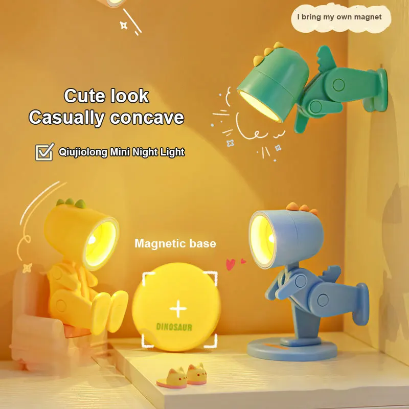 Lámpara de mesita de noche para habitación de niños, Mini luz Linda para mascotas, decoración de habitación, lámpara de escritorio de protección ocular, regalo para dormitorio, luz Led de noche caliente