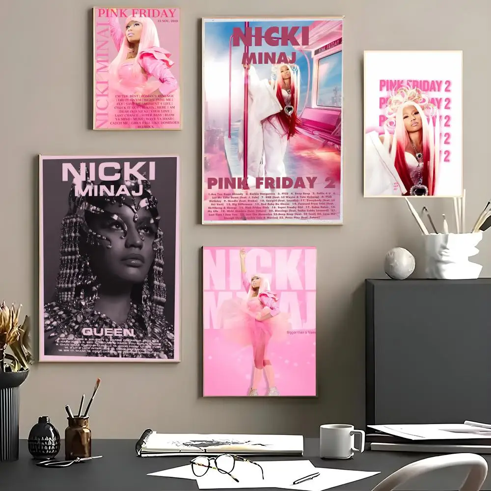 Music - N-Nickis M-Minajs Poster Canvas Wall Art Poster for Bedroom Living Room Home Decoration