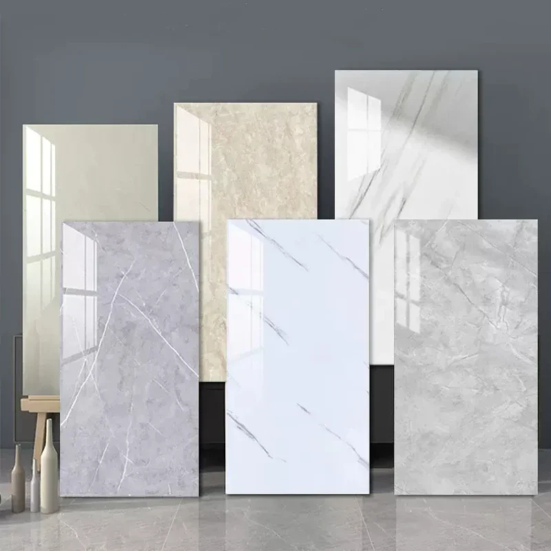 

Self Adhesive Marble Wallpaper Waterproof Floor Sticker Bathroom Living Room TV Background Renovation Wall Ground Decor