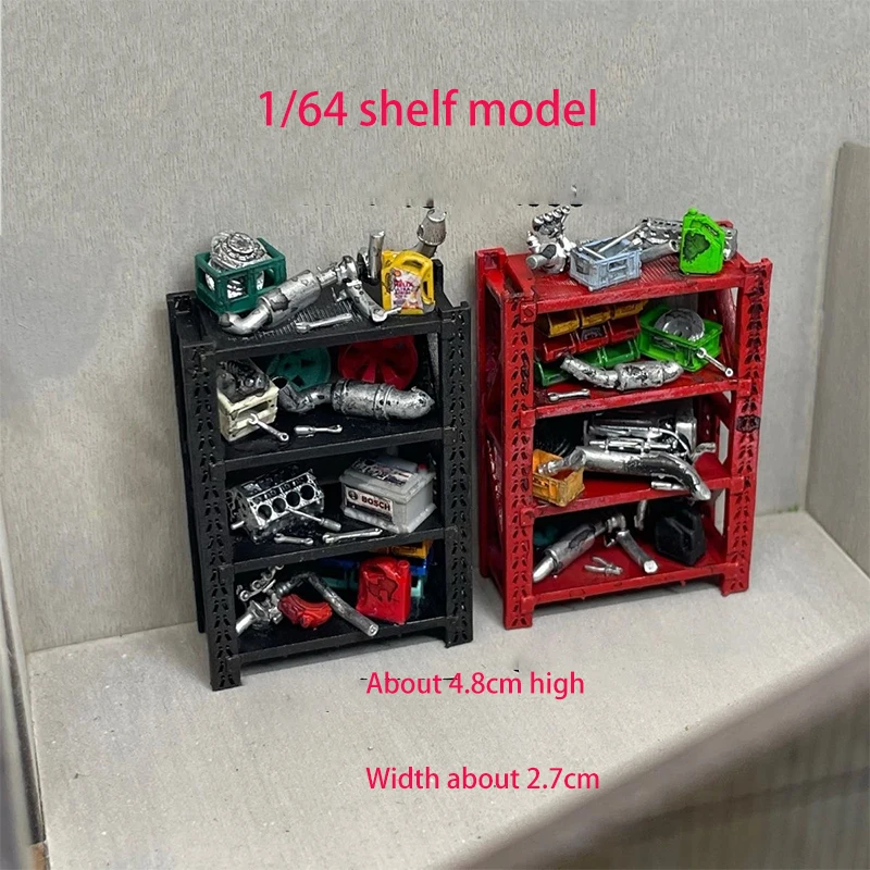 1/64 Scale Car Model Accessories Shelf Tool Rack Universal Scene Repair Shop Supplies