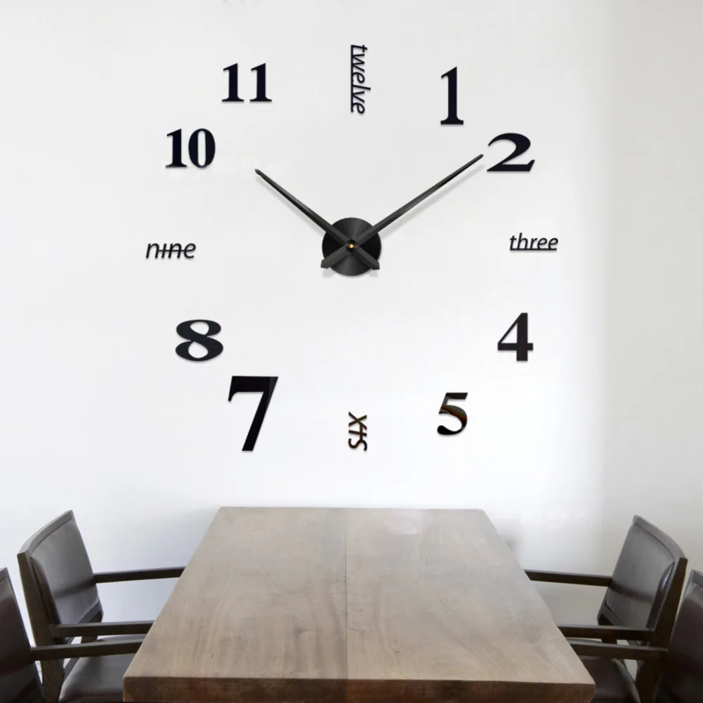 For Living Room DIY Wall Clock for acrylic Wall Clock Silent Wall Clock As Shown Clear Hands Design Silent Operation