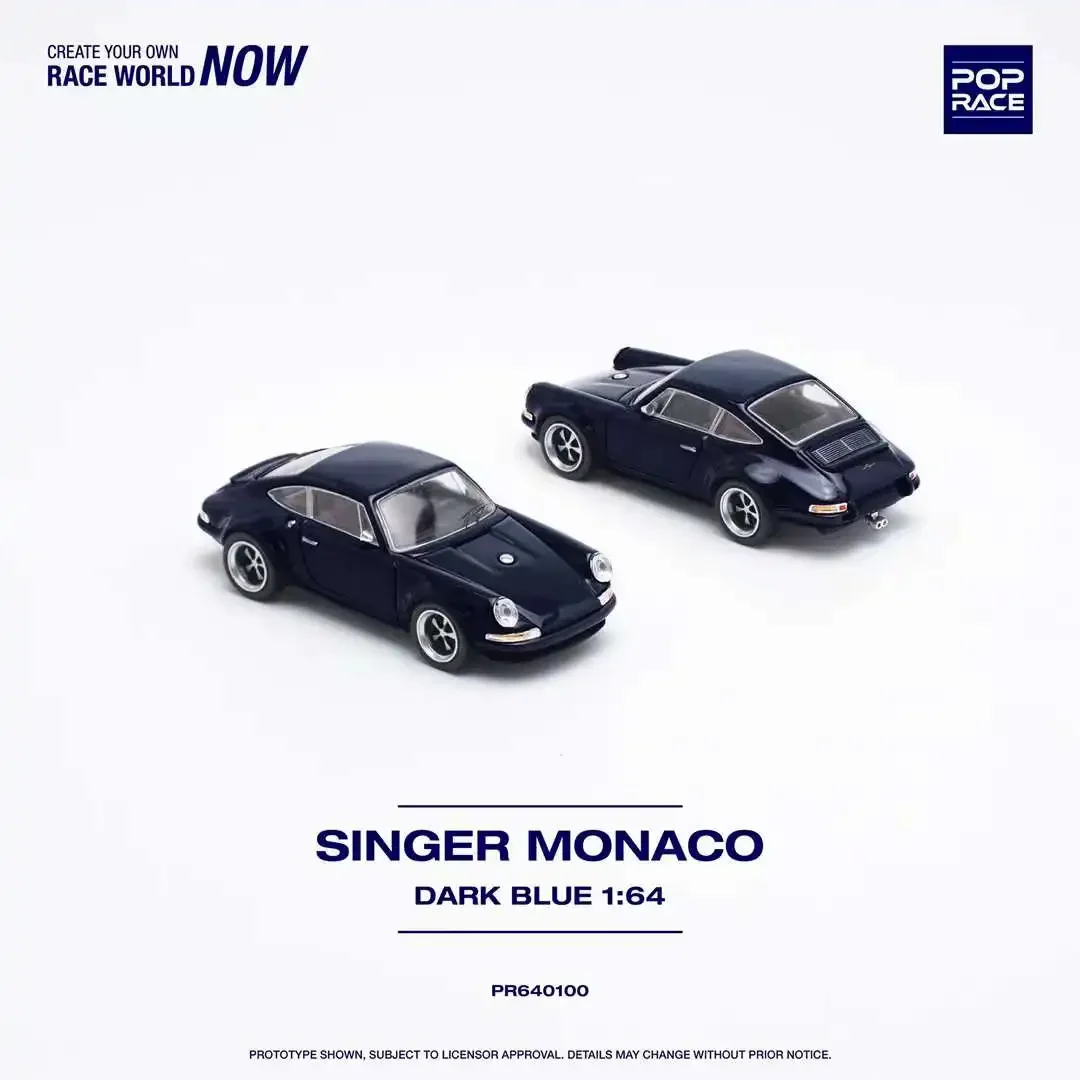 XCarToys x POP RACE 1:64 SINGER 964 MONACO Blue  Diecast Model Car