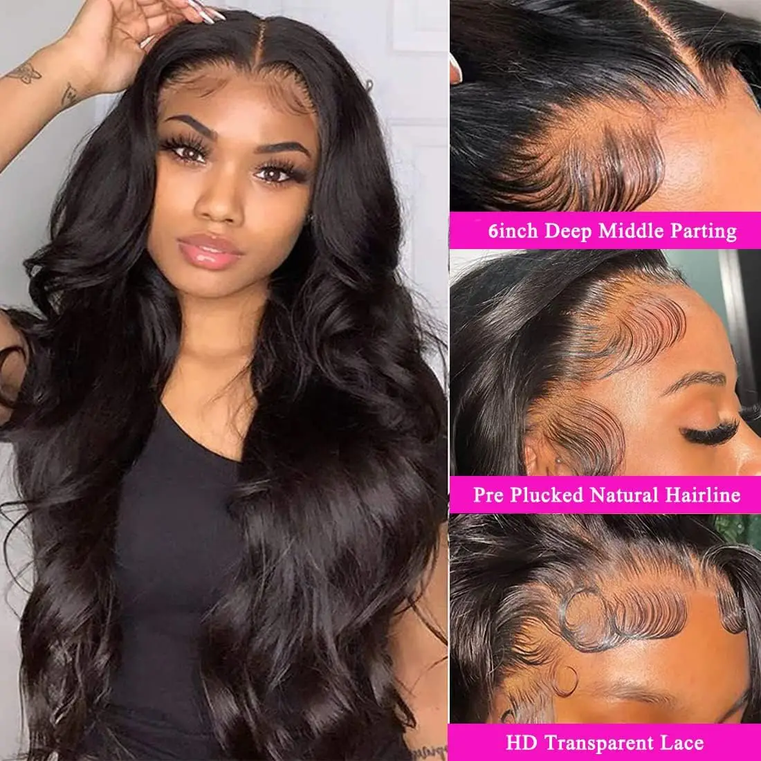 Body Wave 4x4 Closure HD Lace Front Wig for Women 5x5 Closure Lace Frontal Wig 30 40 inch Glueless Wigs Human Hair Cheap on Sale