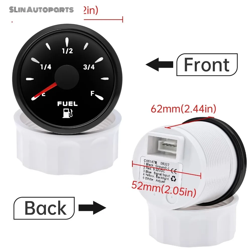 52mm Fuel Level Gauge 0-90 ohm Fuel Level Sensor 100mm~550mm Sensor Oil Liquid Tank Fuel Level Indicator For Marine Car