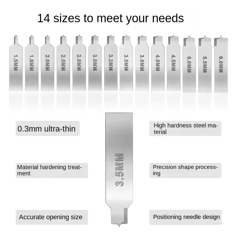MSWZ MS108 Flat Bottom Hole Drilling Digging Tool Set Handled Etched Sheet Knife Military Model DIY Hobby Craft Building Tool