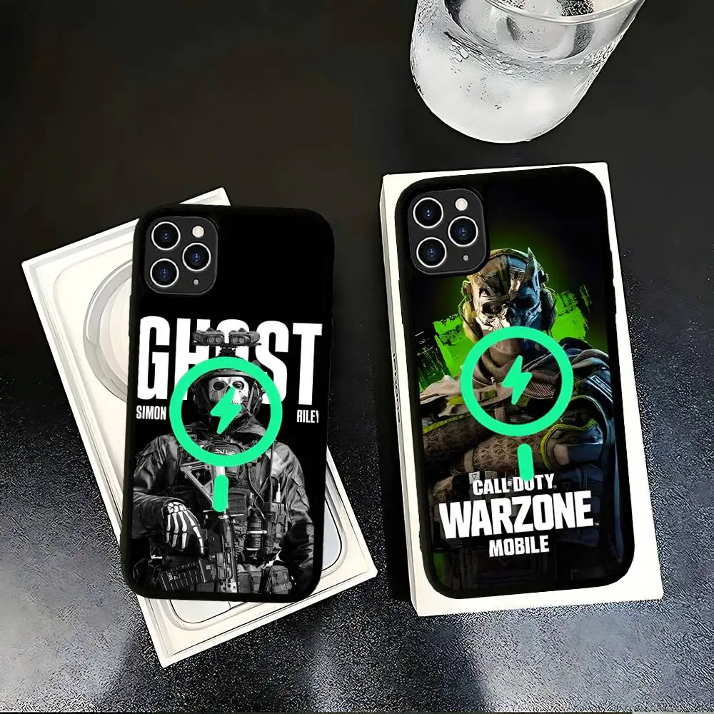 

Магнитный чехол C-COD C-Call Of D-Duty Ghosts для Magsafe для iPhone 17 Air 16 15 14 13 12 11 Pro Max Plus с беспроводной зарядкой