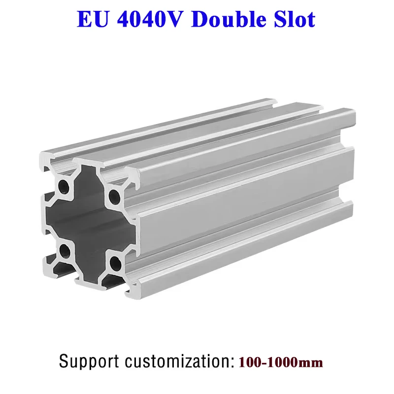 1PCS 4040V 4040 V-slot Double Slot Aluminum Profile Extrusion European Standard Linear Rail Frame for CNC 3D Printers 100-1000mm