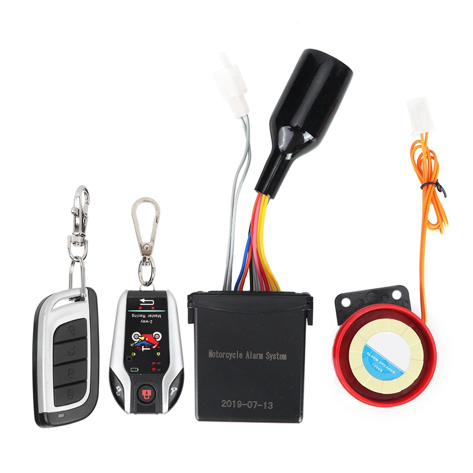 

12V Universal Car 2 Way Remote Alarm Horn Security System 5 meters Automatic lock and Unlock With double flashing warning light