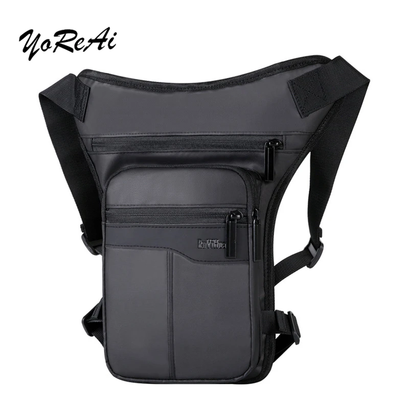 Waterproof Nylon Drop Leg bag For Men Thigh Hip Bum Beltleg Fanny Pack Waist Travel Riding Motorcycle Crossbody Shoulder Bags